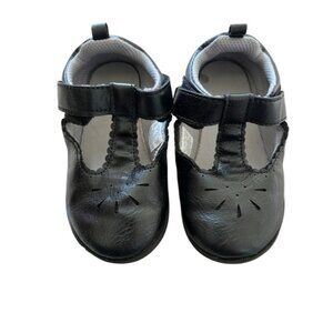 Stride Rite Toddler Girls Lacey Black Mary Jane Shoes | Size 8M
